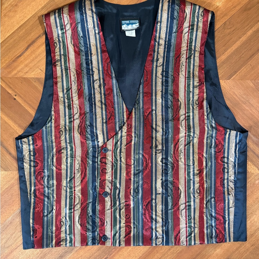 Vintage Western Outfitters Jacquard Tapestry Vest – Made in USA Western Ranch - Picture 6 of 6